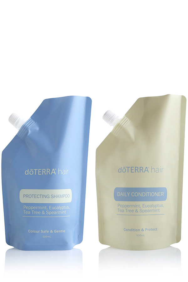 doTERRA Hair Shampoo & Conditioner Refill Pouch Bundle