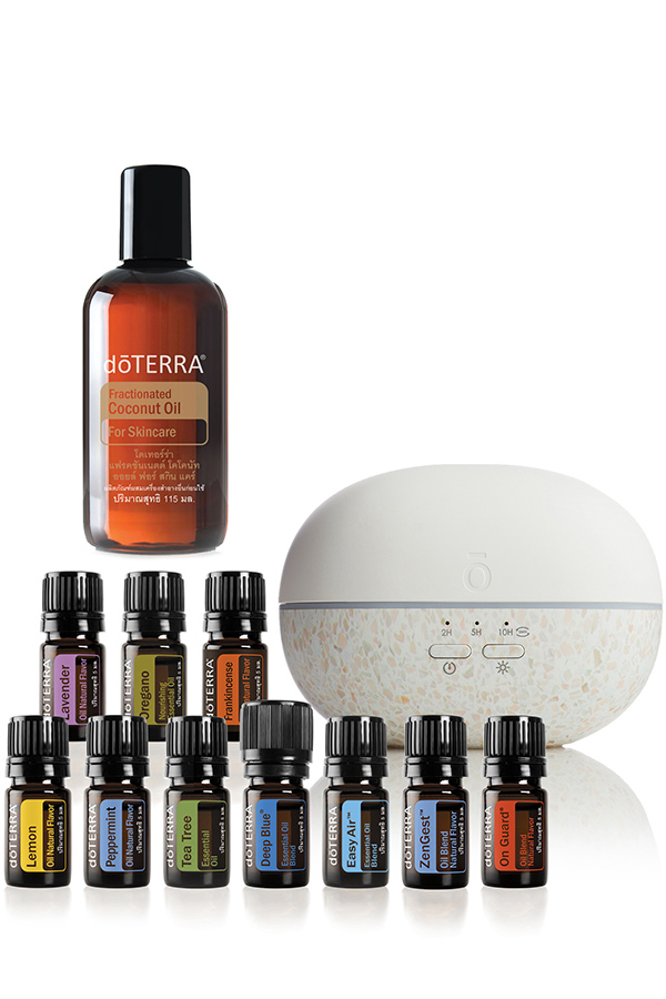 Family Essentials Kit with Pebble Diffuser and Fractionated Coconut Oil